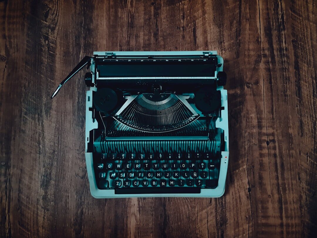 mystery writer typing
