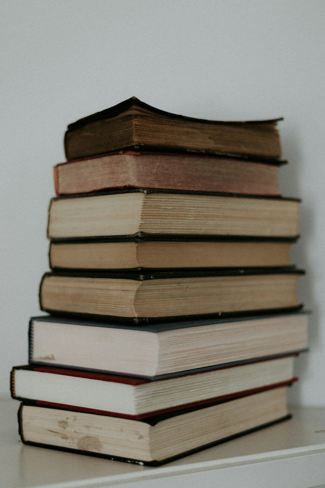 stack of mystery books