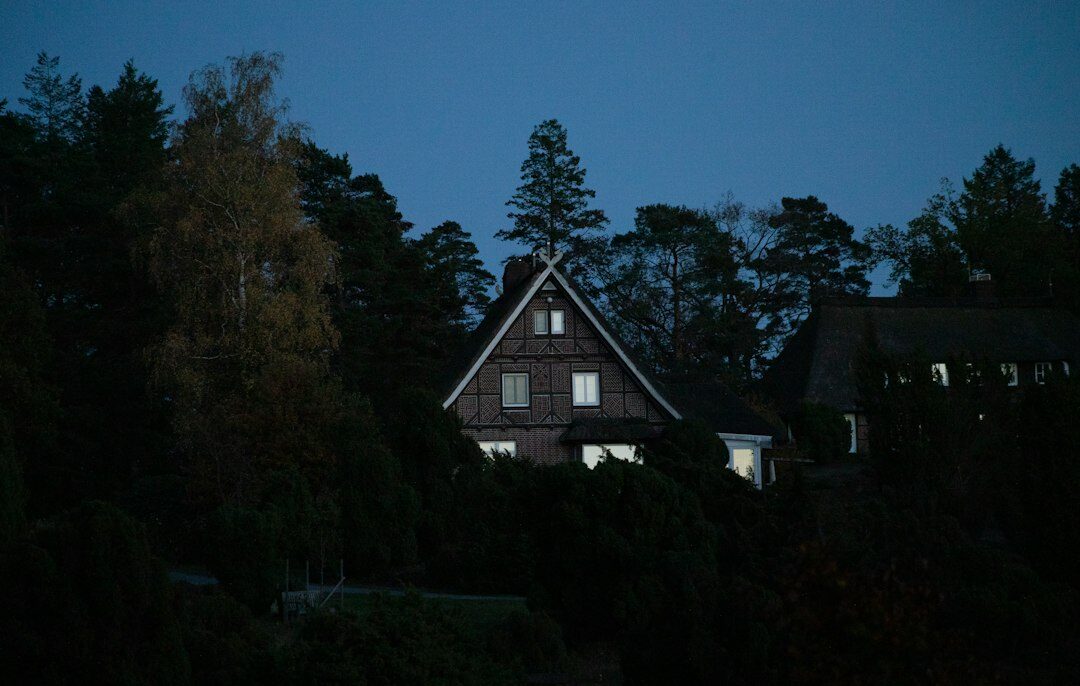 old house in dark forest