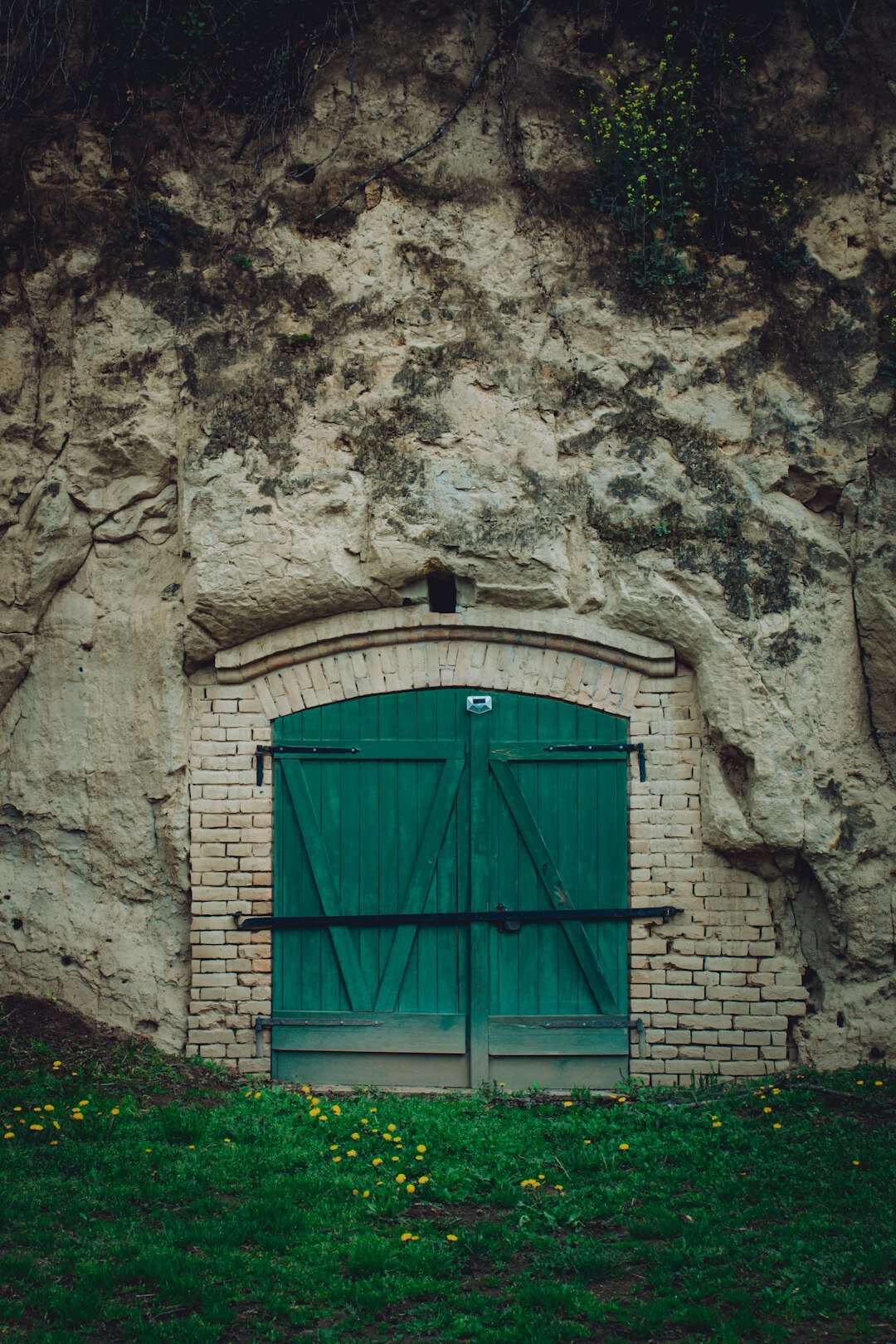 mountain cave entrance